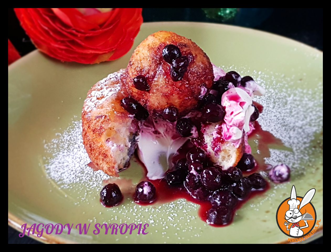 pączki papanasi z jagodami