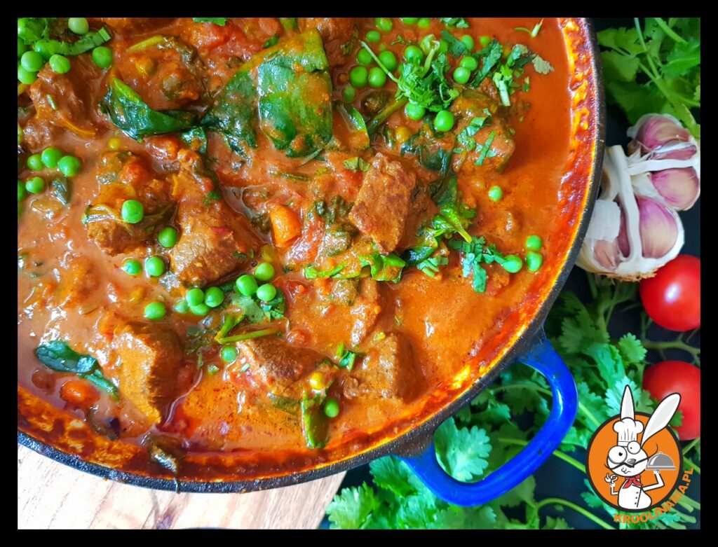 Curry z zielonym groszkiem