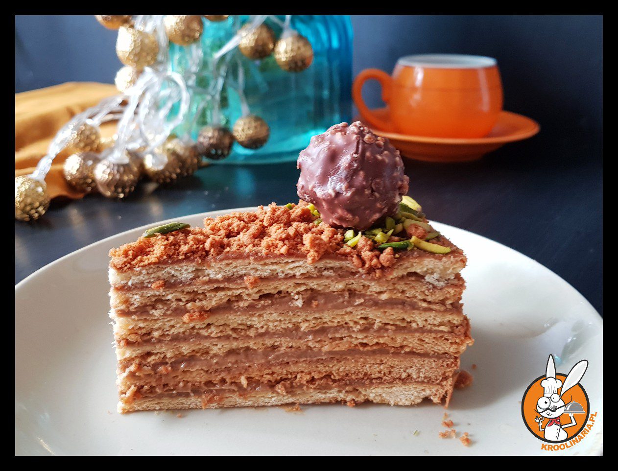 Miodownik z kremem kawowym