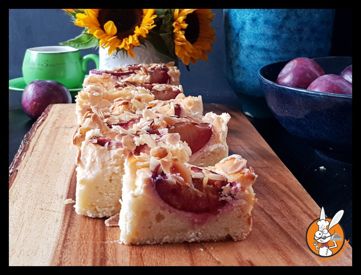 Ciasto z serem i śliwkami