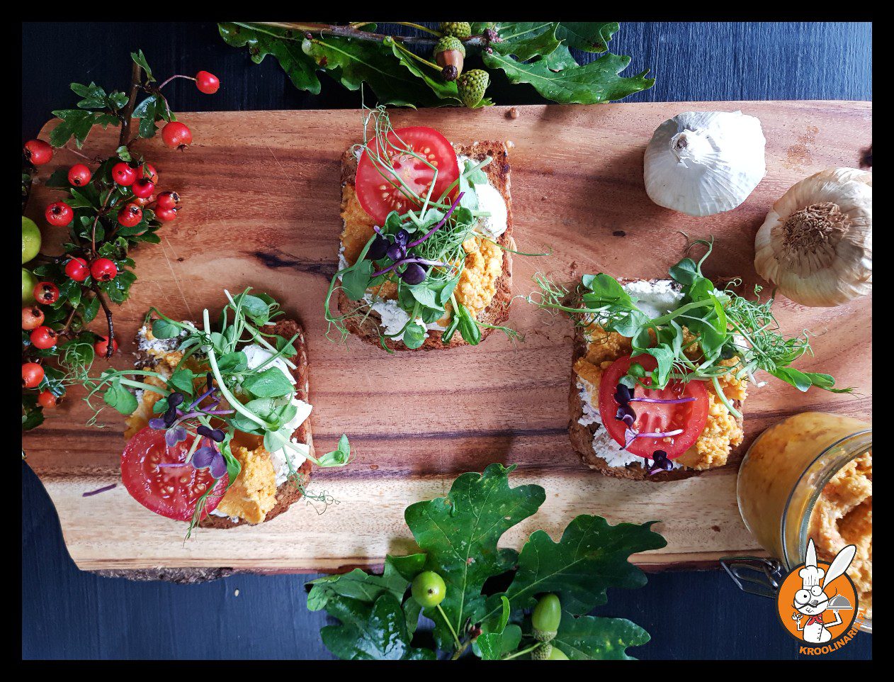 Grzanki z dyniowym pesto