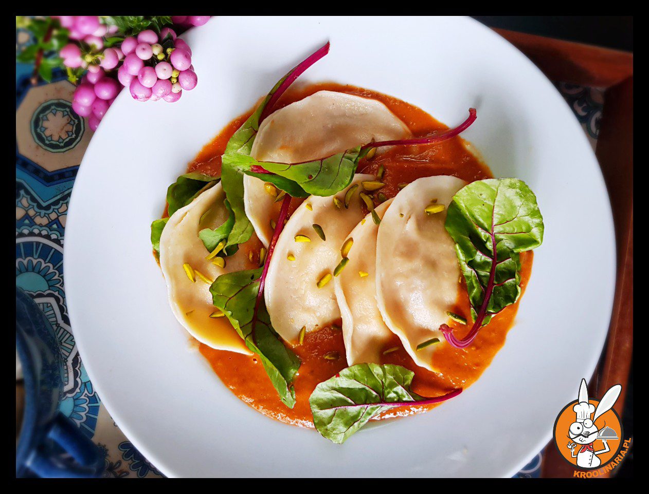 Pierogi z serem i suszonymi pomidorami