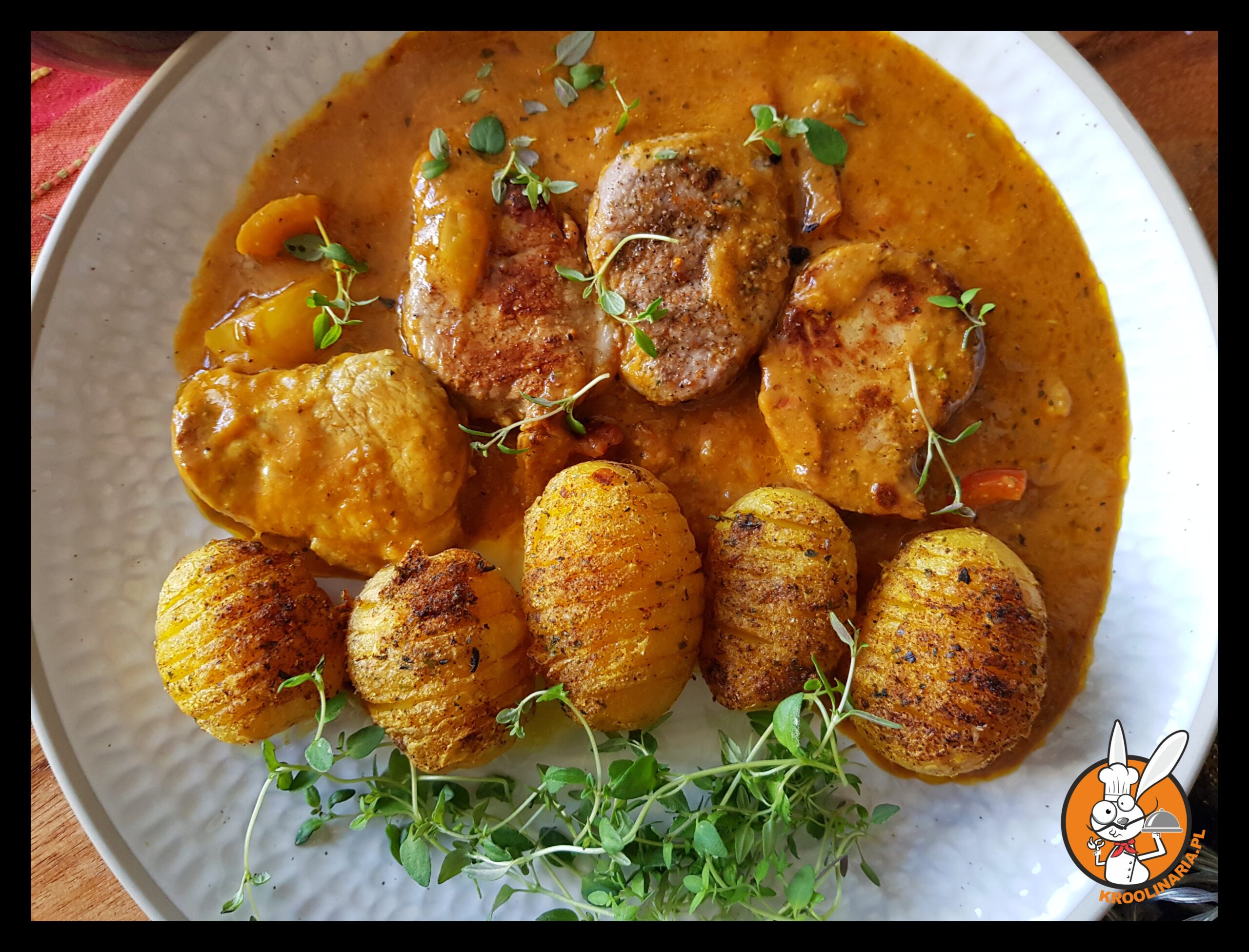 Polędwiczki w sosie dyniowym