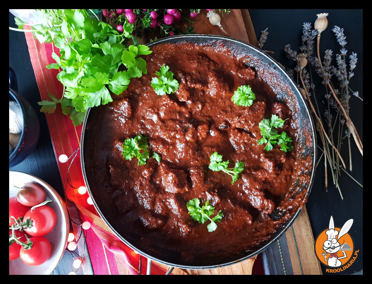 Wołowina w sosie śliwkowo pomidorowym