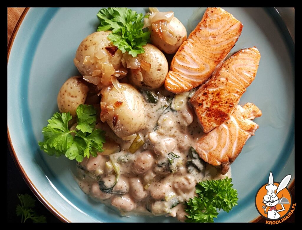 fasola w krwmowym sosie 