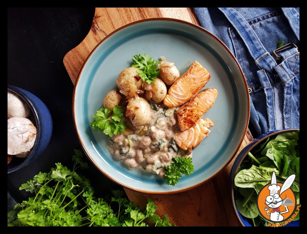 fasola w sosie śmietanowym 