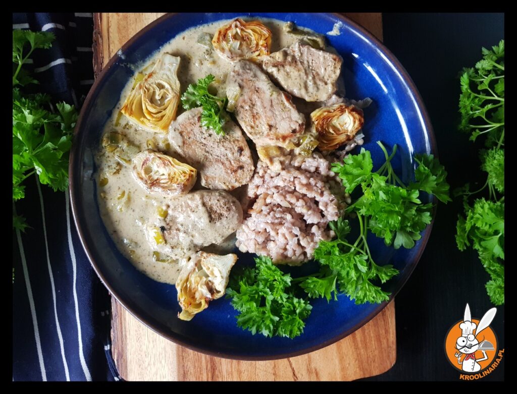 polędwiczki w gęstytm sosie 