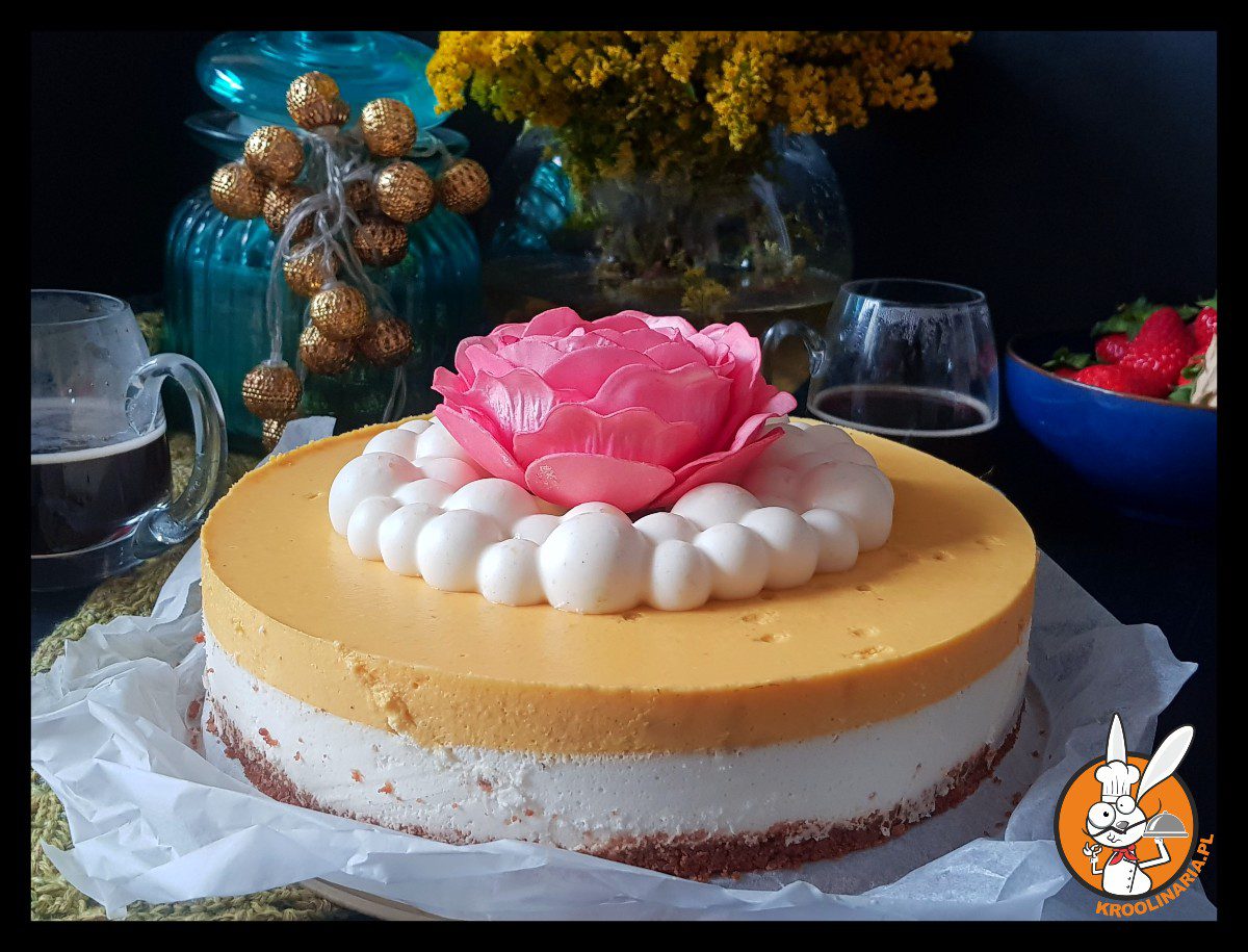 sernik na zimno z kremem pomaraczowym