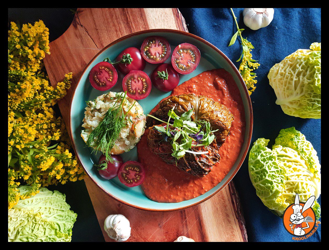 gołąbki z suszonymi pomidorami