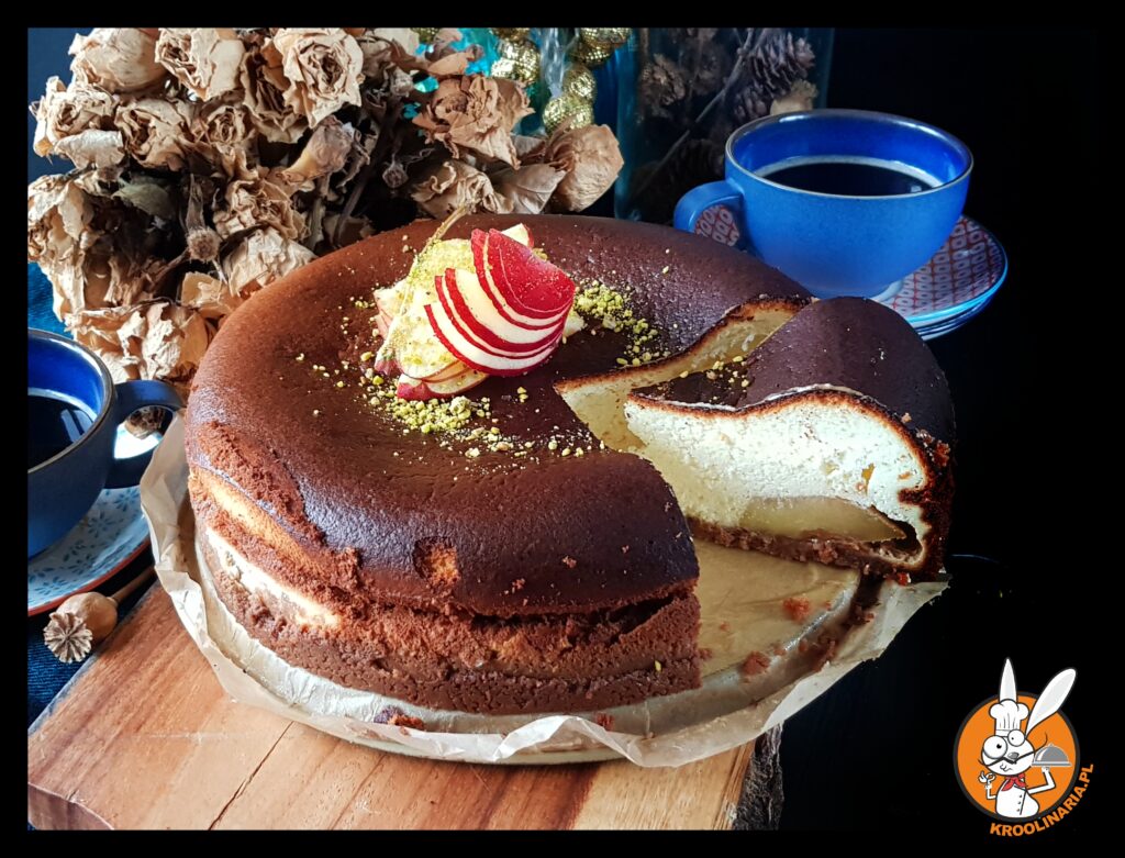 sernik pieczony z jabłkami