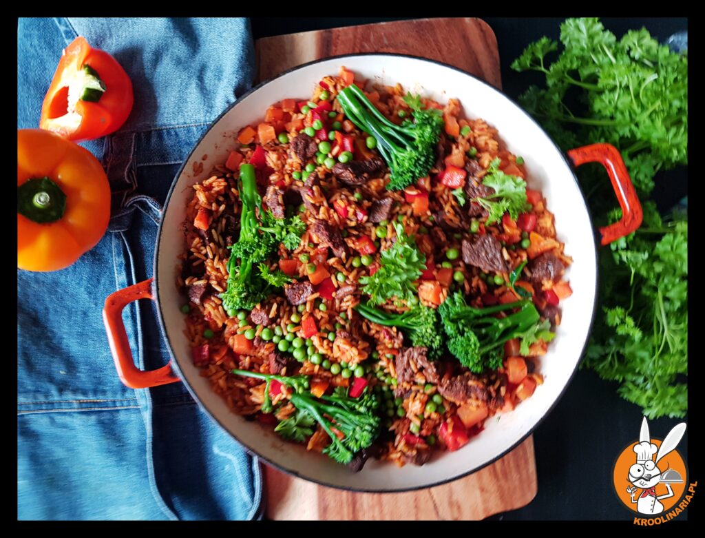 ryż smazony z wołowiną