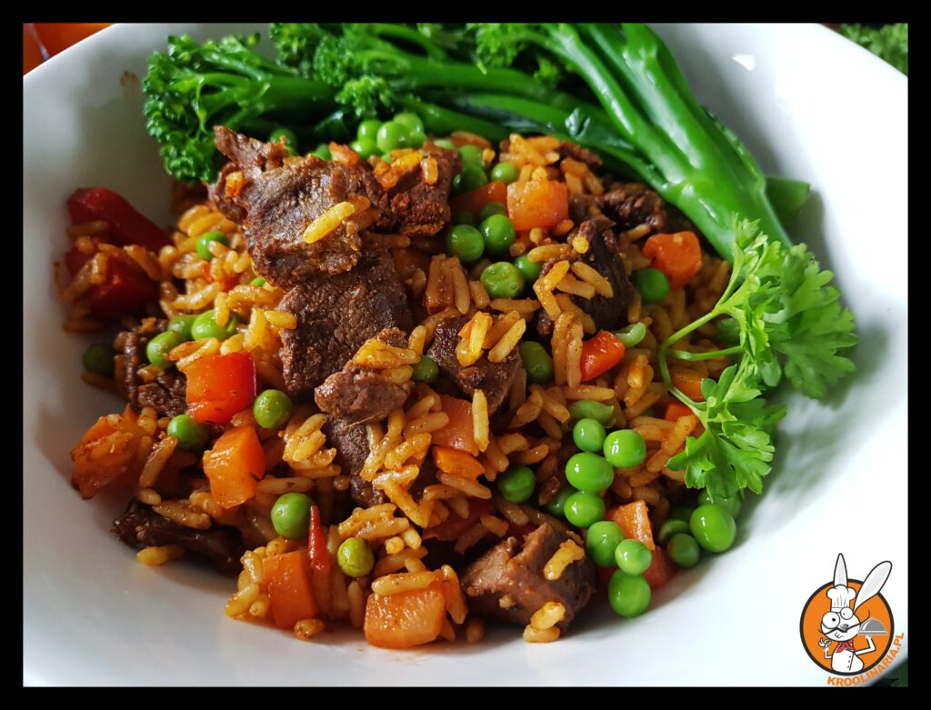 ryż zmażony z groszkiem 