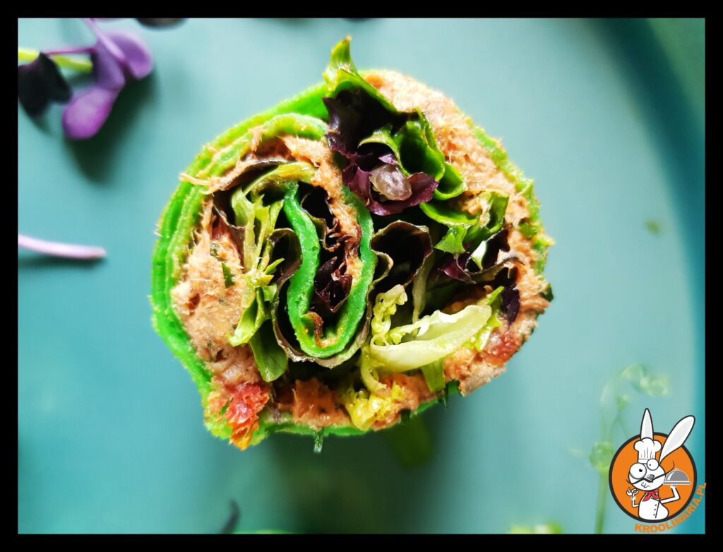 naleśniki szpinakowe z rybą 