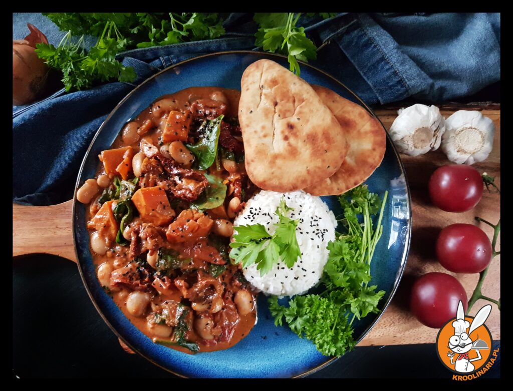 fasola z suszonymi pomidorami