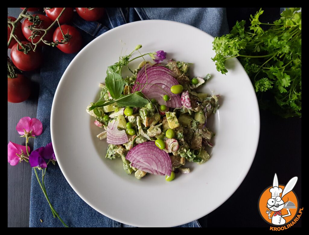 sałatka z ziemniaków i awokado