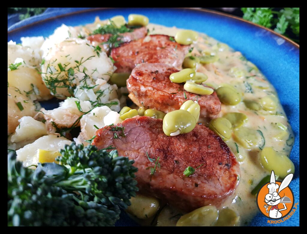 mięso wieprzowe z bobem 