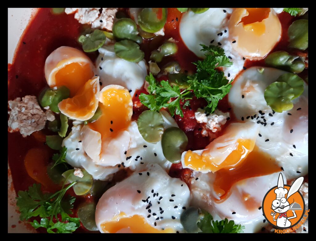 jajka w sosie pomidorowym 