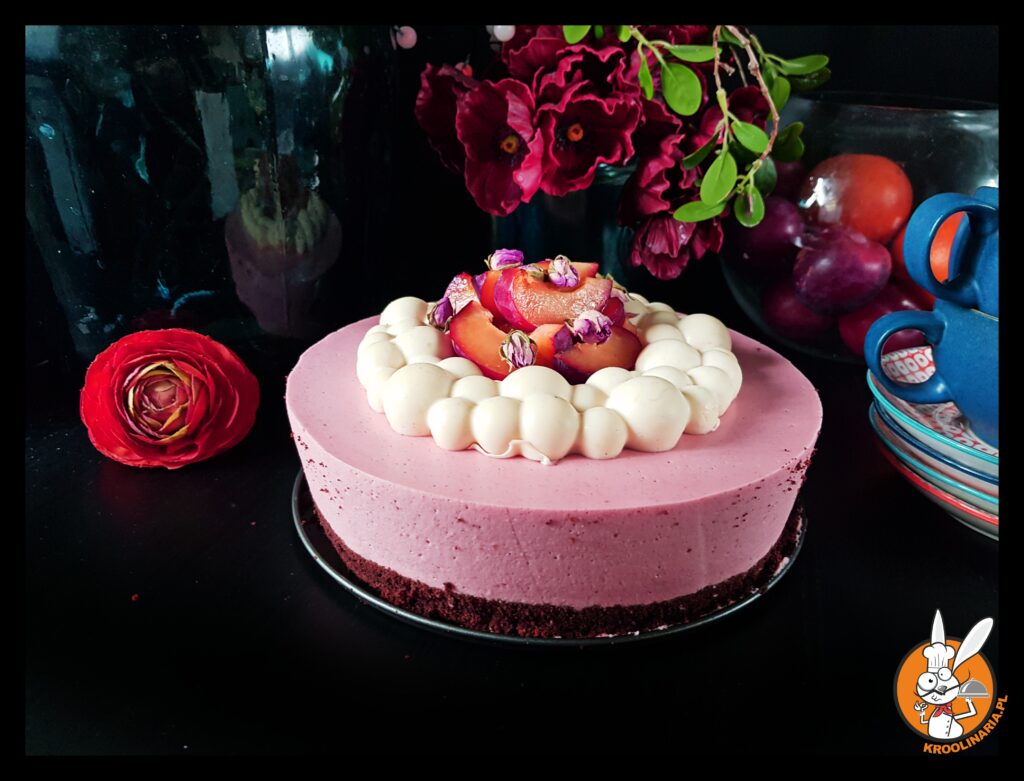 sernik na zimno ze śliwkową pianką