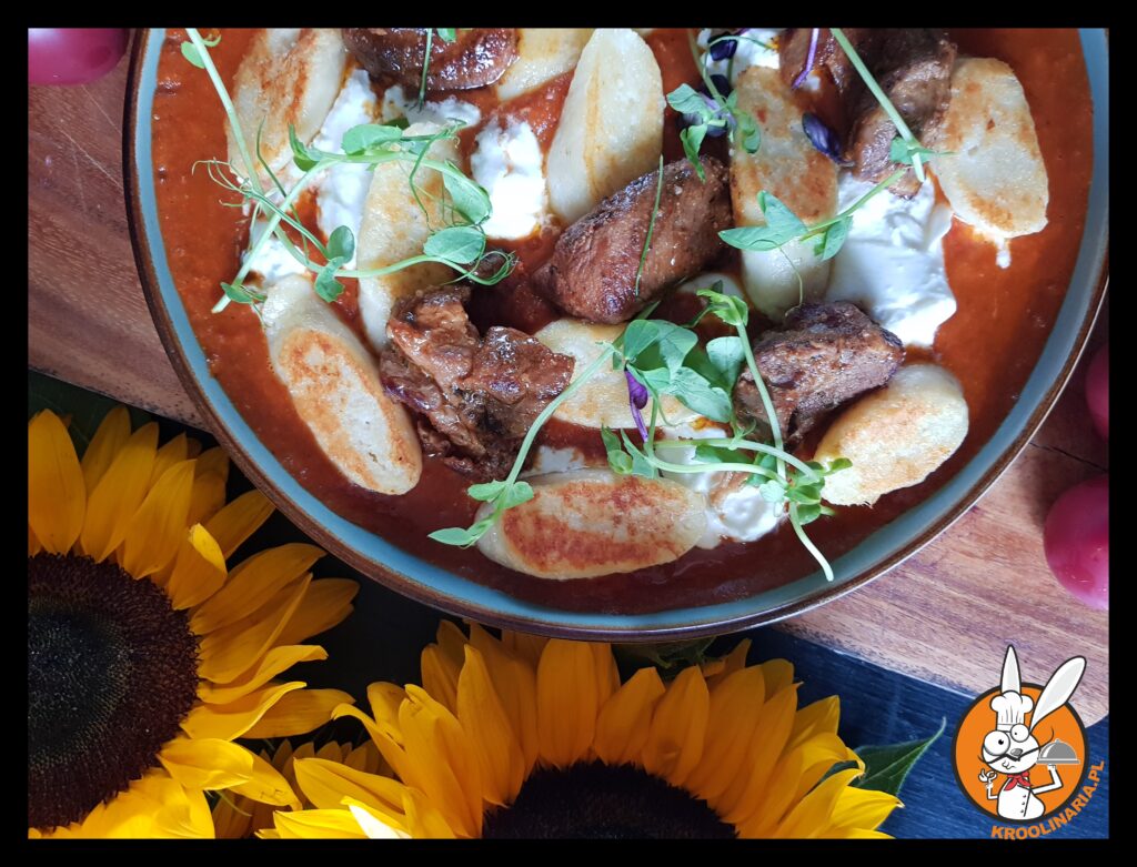 kluski leniwe z burrata